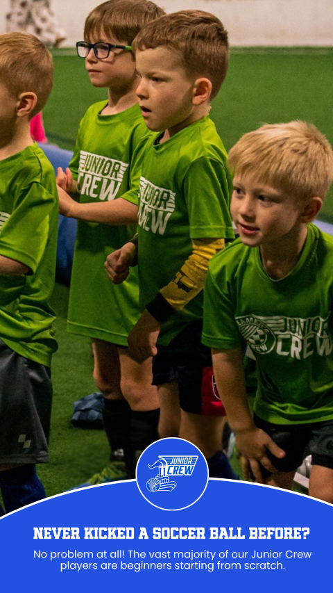 Jr. Crew players on the field